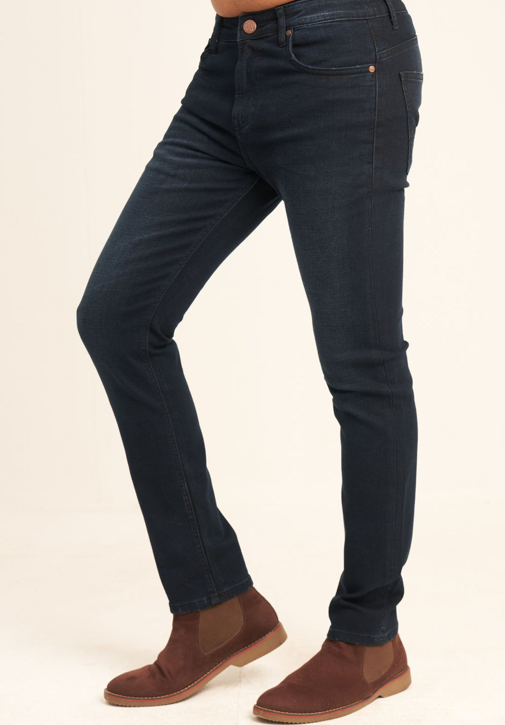 Dark Blue Straight Fit Aachari