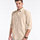 Beige Cotton Linen Shirt