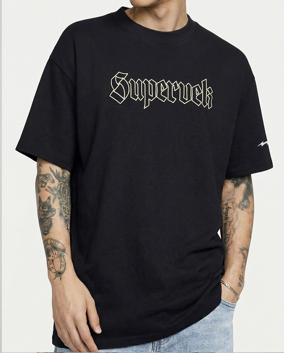 Supervek Black Oversized Tshirt