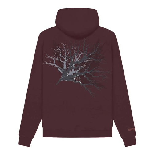 Acid Wash Raven Born Embroidered Brown Hoodie Off Sinners