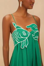 Blue Fish Maxi Dress