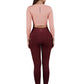 Carbon Crossband Legging (Sangria)