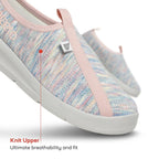 Women’s EZPlay Pink & Grey Knit Slip-Ons Plaeto