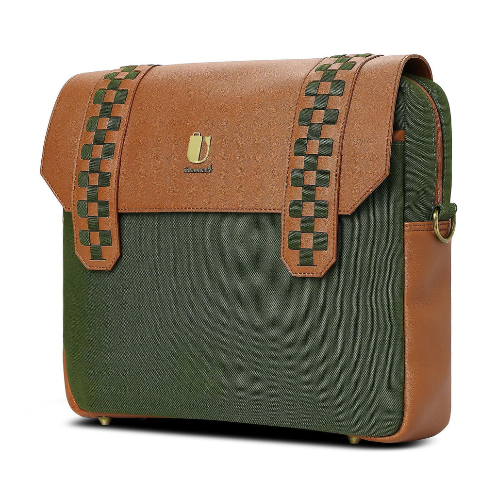 Soul Weave - Olive Green Meadow | Laptop Bag / Messenger Bag