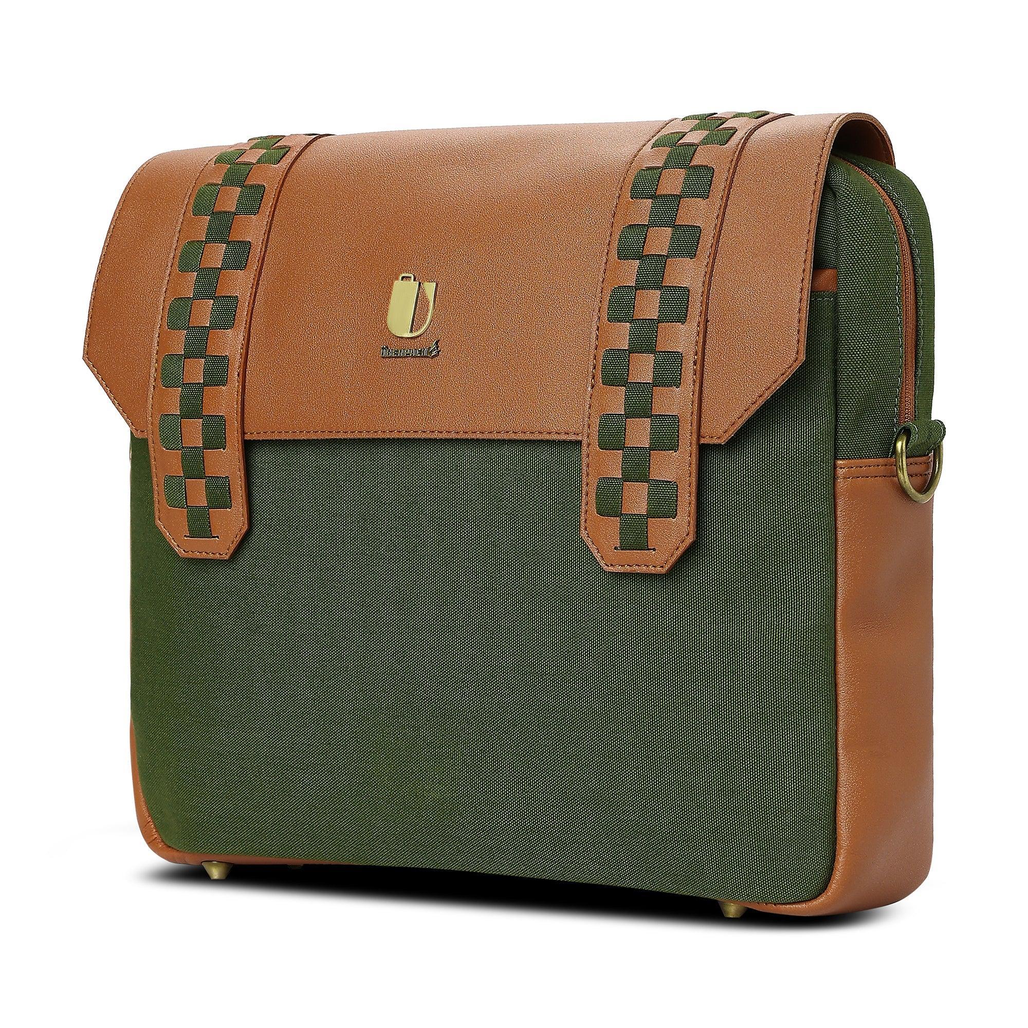 Soul Weave - Olive Green Meadow | Laptop Bag / Messenger Bag