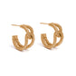 Golden Threaded Circular Hoops