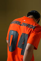 Worldwide Printed Orange Oversized T-Shirt Main Character