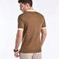 Smooth-Touch Contrast Polo in Cinnamon Brown