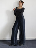 Dawn Black Ombre Washed Wide Leg Jeans Stylish Wodrobe