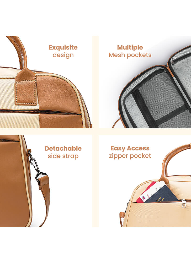 Verve & Flux Combo | Beige | Premium Duffle with Fanny Pack