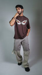 Eagle Eye Brown Men’S Oversized T-Shirt Rustlines
