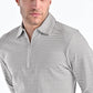 Mercerised Jacquard Full Sleeve Polo in Ash Grey
