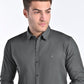 Conquest Ash Grey Linen Blend Shirt