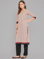 Women Multicolor Printed Straight Kurta Krya