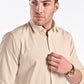 Beige Cotton Linen Shirt