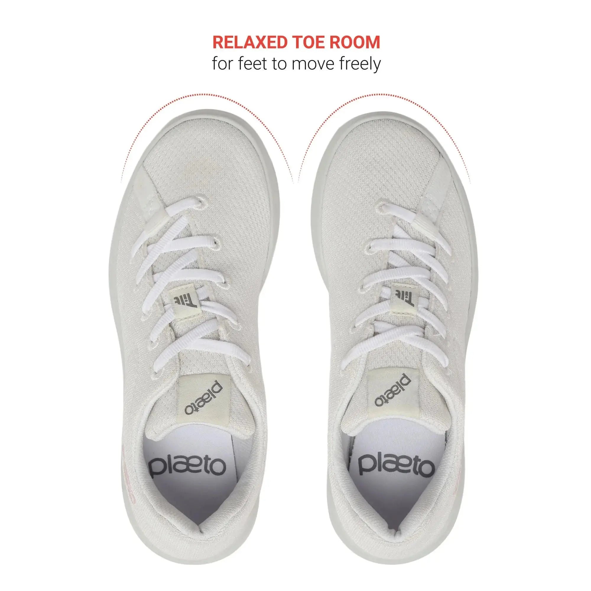 Women’s Classic White Casual Shoes Plaeto
