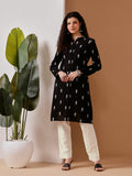 Barara Black Ikat Print Kurta