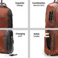 Jetson | Rust | Laptop Trolley Backpack