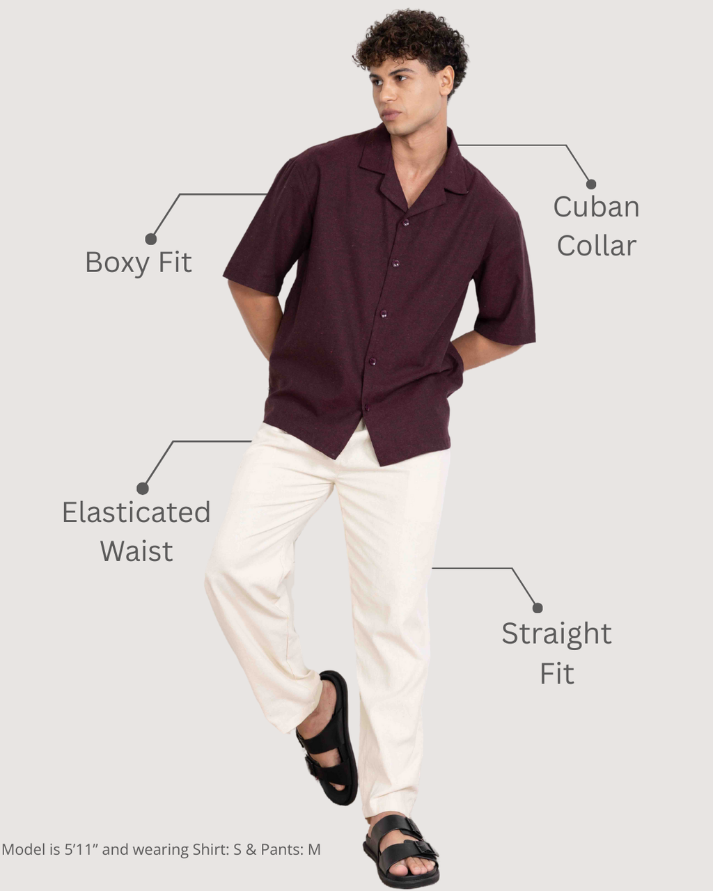 Wineberry Relaxed Co-ord Set House of Pure Eco