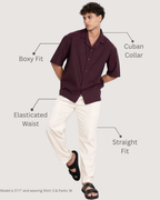 Wineberry Relaxed Co-ord Set House of Pure Eco