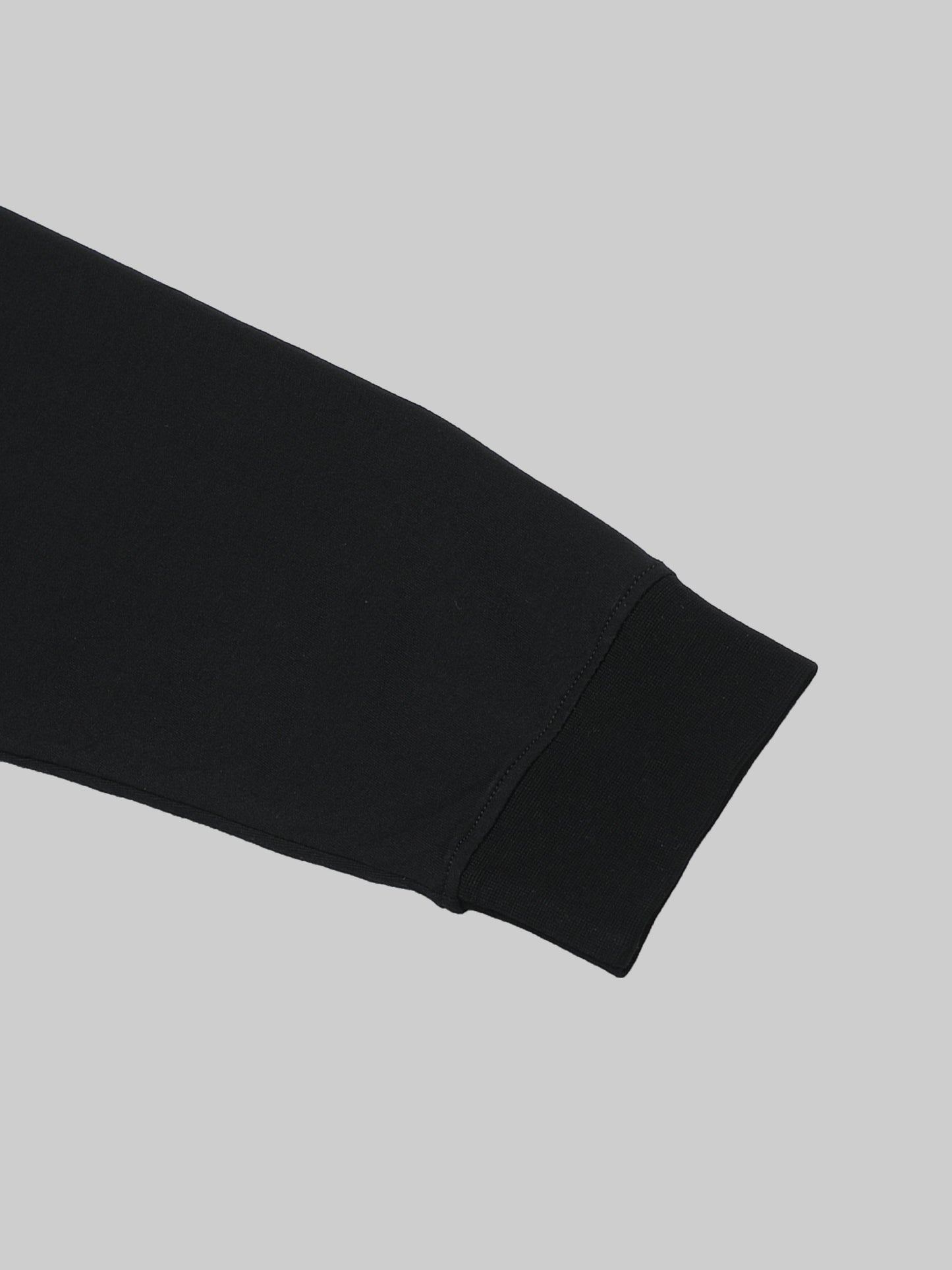 Regular-fit Full-Sleeve T-shirt in Supima Cotton Lycra with HD and Non-PVC Chest Print - Black