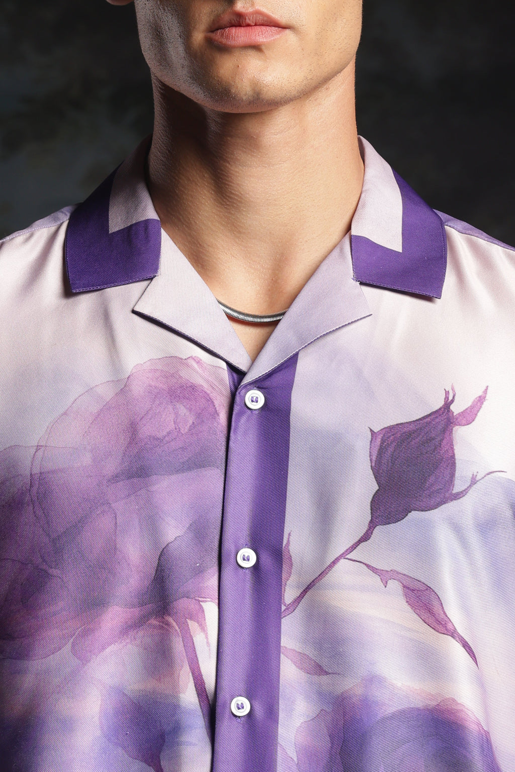 Rare Purple Roselette | Half Sleeve Shirt