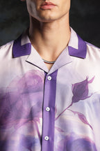 Rare Purple Roselette | Half Sleeve Shirt