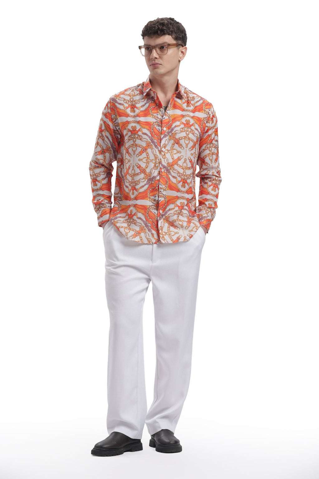 I'MHERE Essentials Orange Street full sleeve shirt