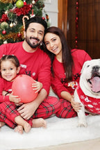 Red Nose Reindeer Pajama Set for Family Nap Chief