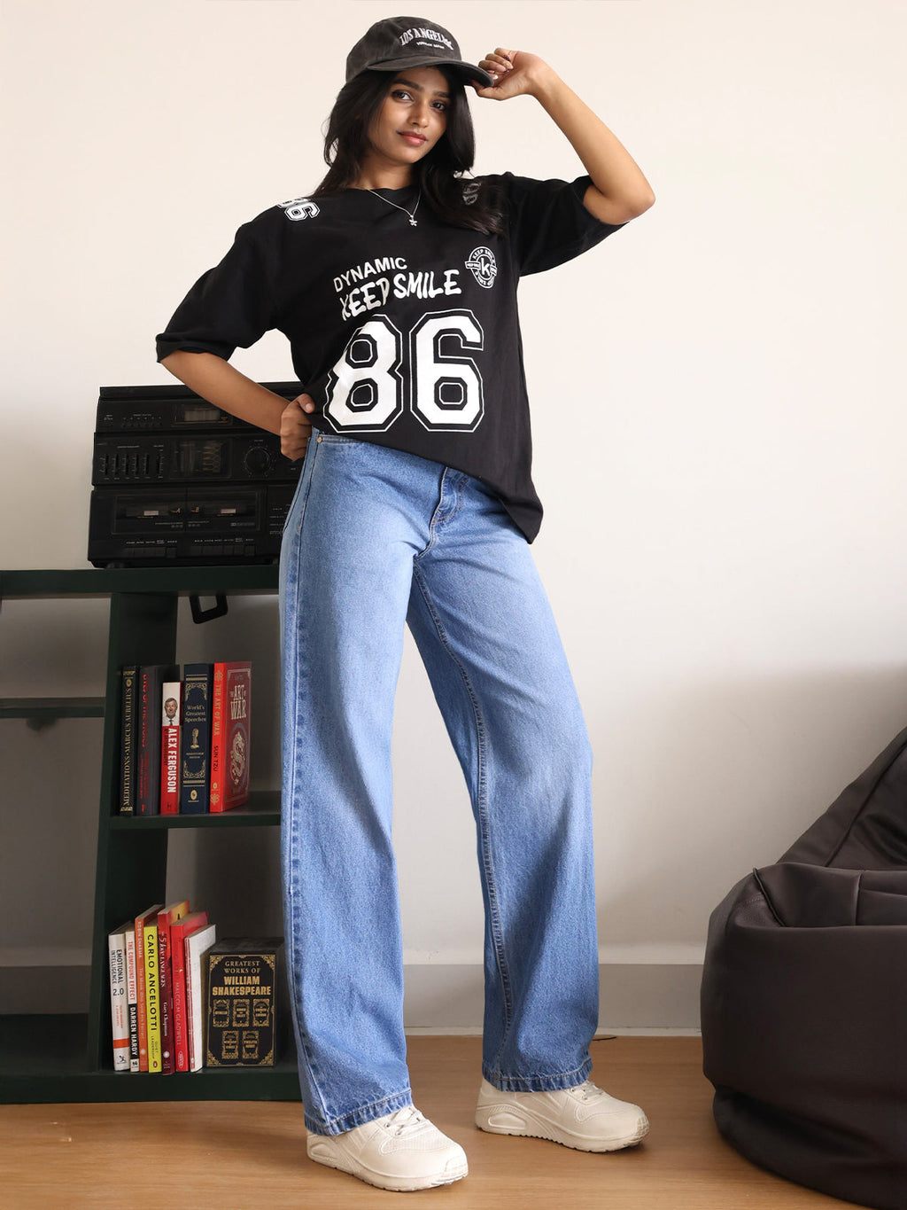 Frost Blue Washed Straight Fit Jeans