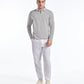 Mercerised Jacquard Full Sleeve Polo in Ash Grey