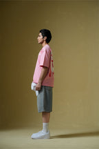 Wishing Well Printed Pink Oversized T-shirt