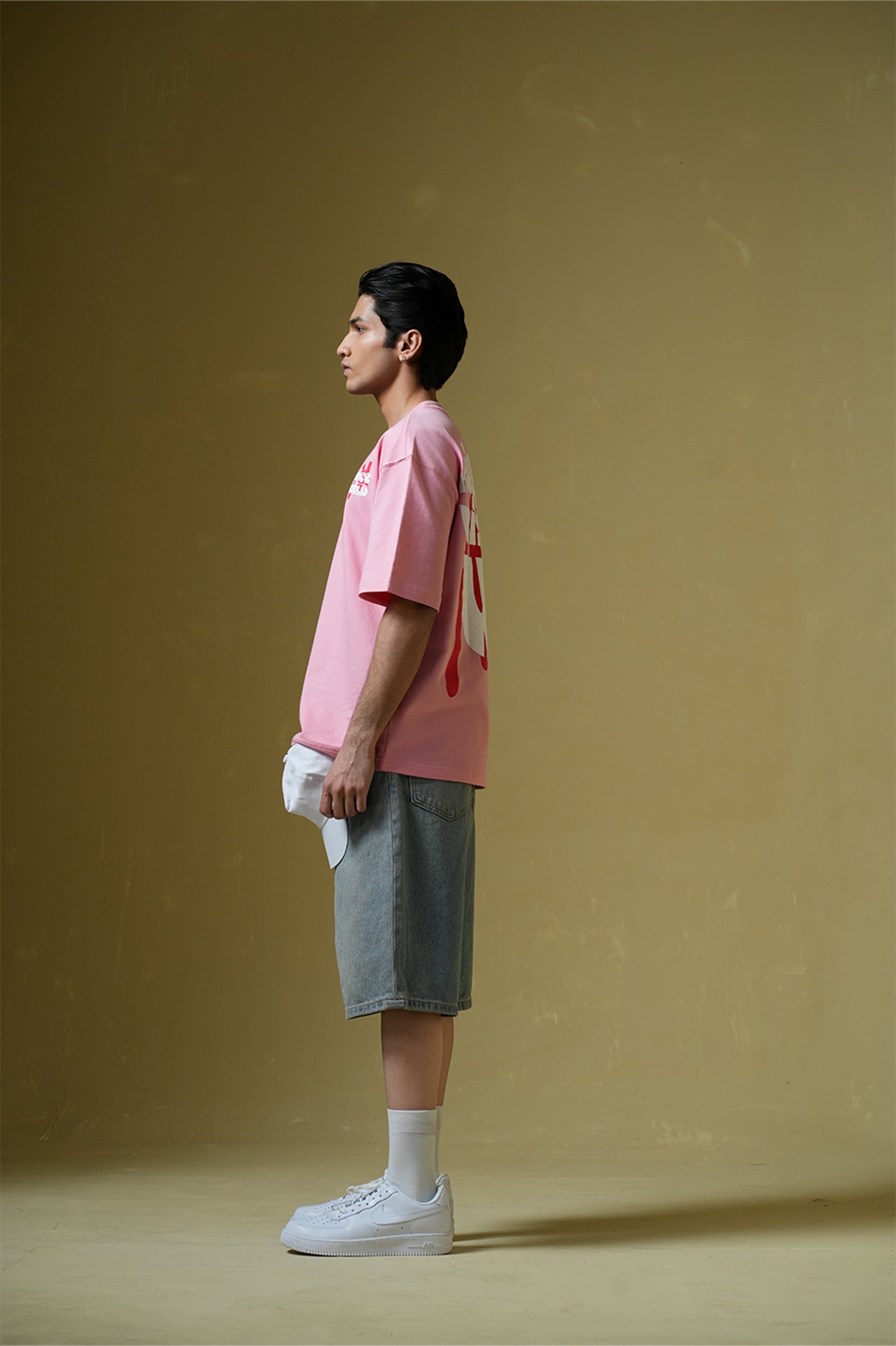 Wishing Well Printed Pink Oversized T-shirt