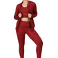 Carbon Sculpt Legging (2 Pockets) (Red Rush)