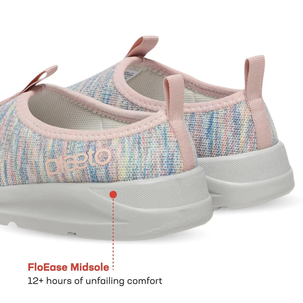 Women’s EZPlay Pink & Grey Knit Slip-Ons Plaeto