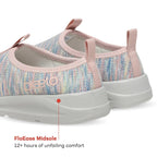 Women’s EZPlay Pink & Grey Knit Slip-Ons Plaeto