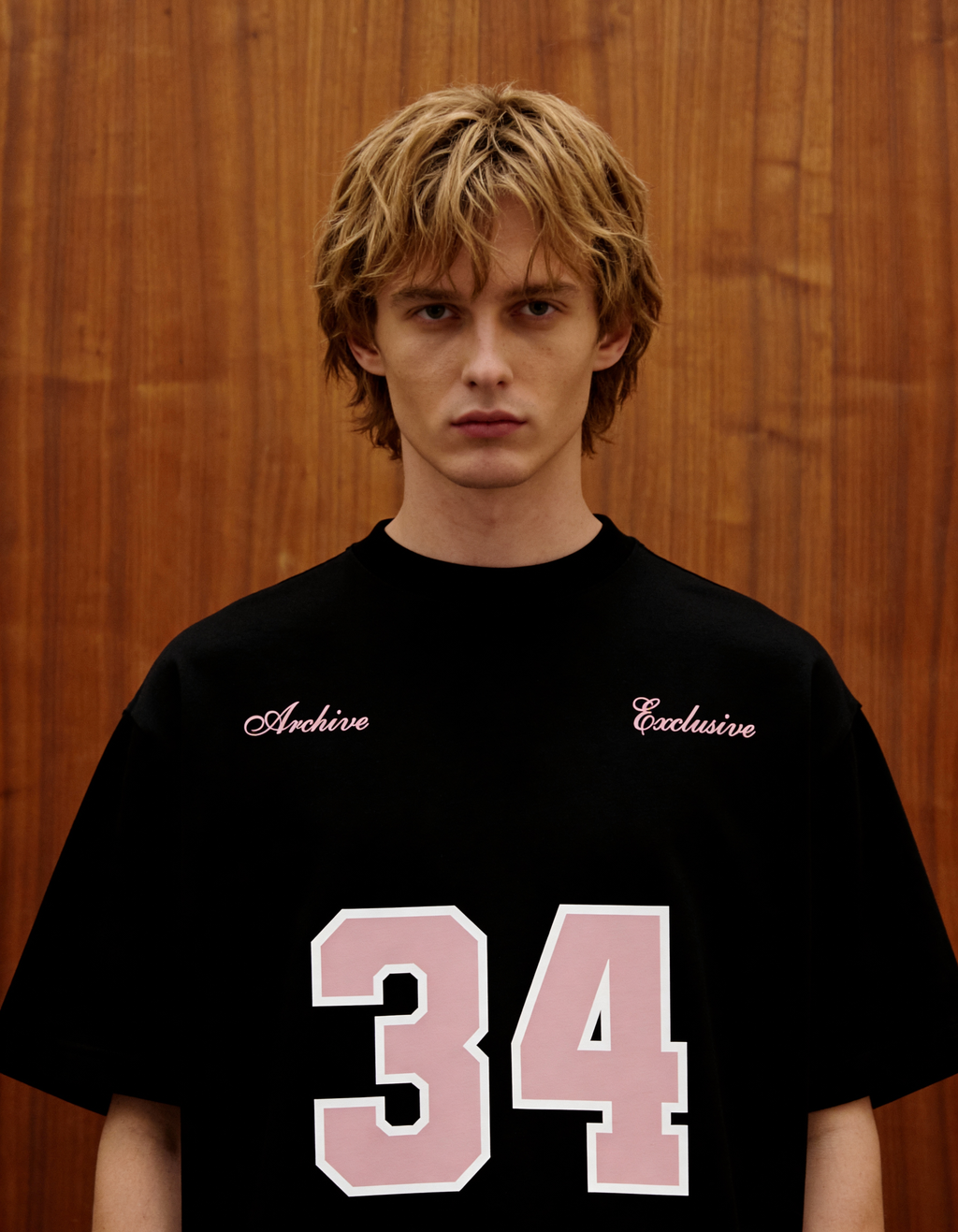 Reimagined Printed Black Oversized T-Shirt Main Character