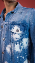 Blue Cloud Denim Men'S Jacket Rustlines
