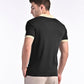 Smooth-Touch Contrast Polo in Gloss Black