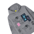 Cryptic Canvas Regular Fit Printed Grey Hoodie FLYAF