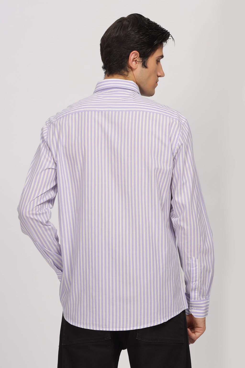 Uri Purple Stripe Full Sleeve Shirt Uri