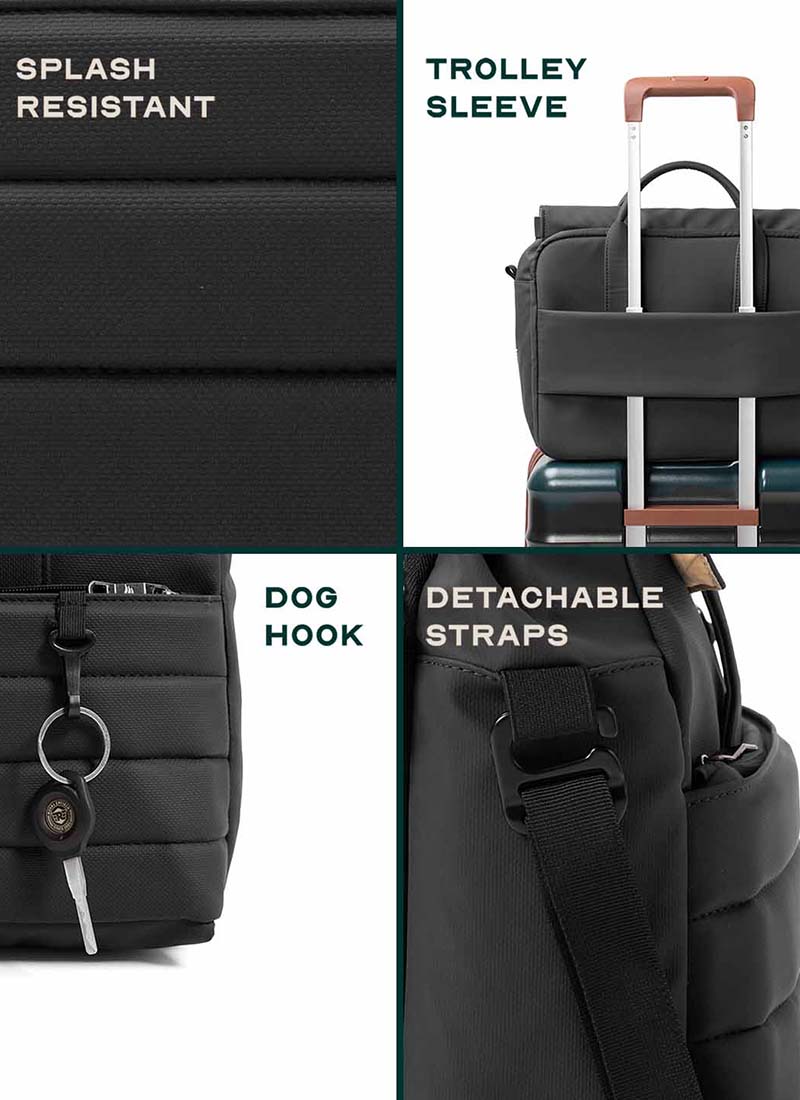 Stark Messenger | Black | Everyday Office Laptop Bag