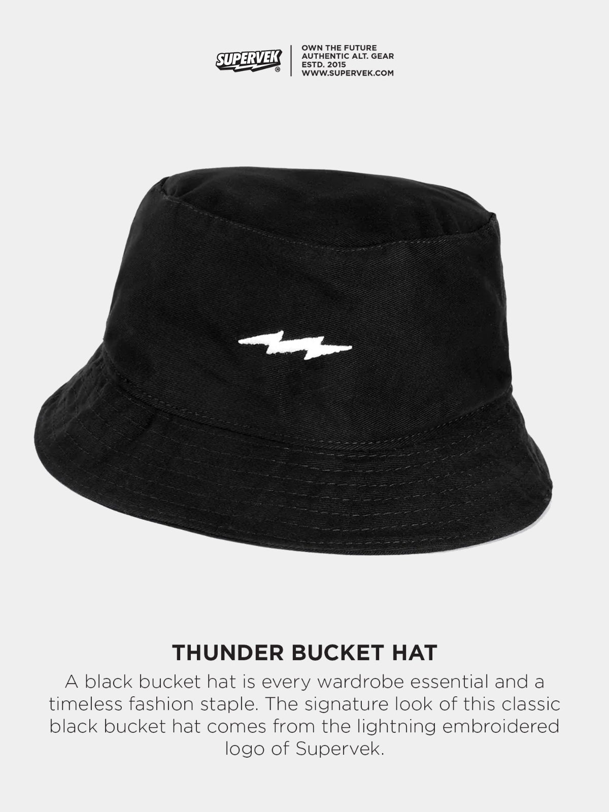 Thunder Bucket Hat Black