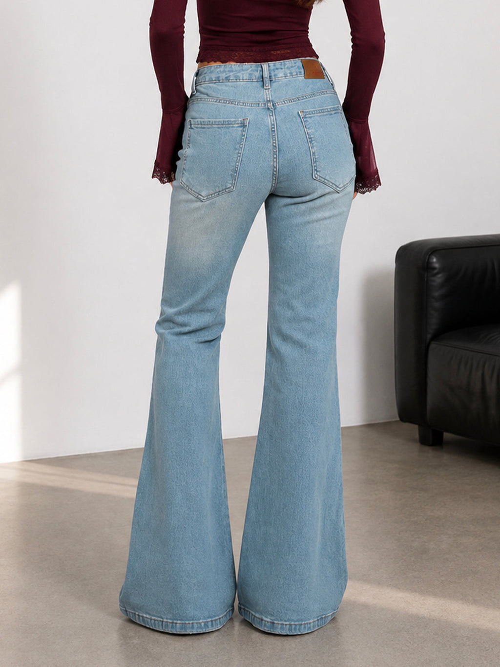 Premium Arctic Blue Washed Bootcut Jeans