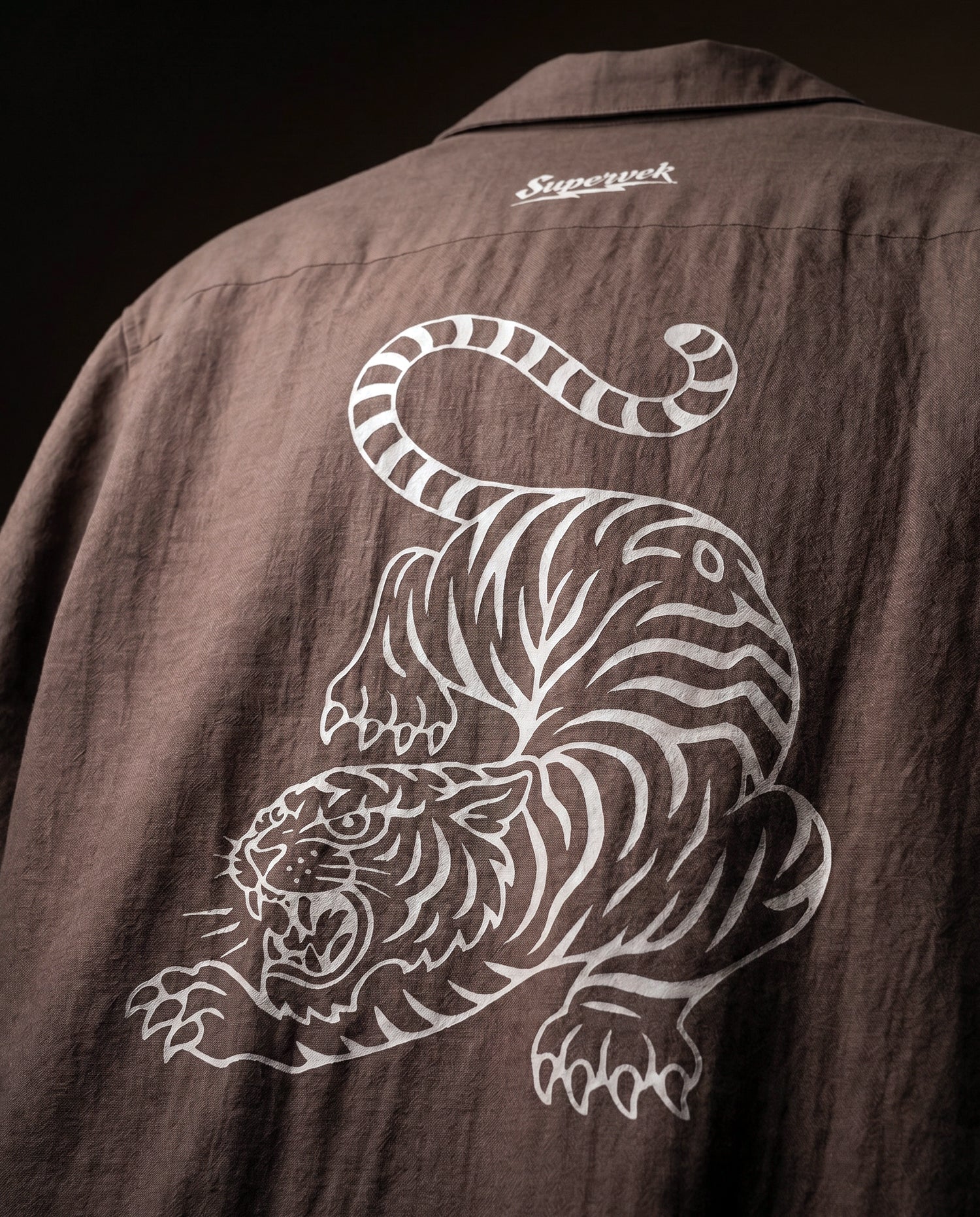 Brown Tiger Fury Resort Shirt