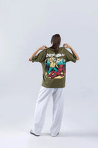 “Drip > AI” Round Neck Green T-shirt Off Sinners