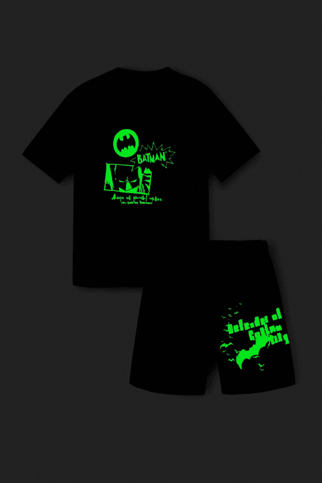 Batman Glow In The Dark Shorts Set Nap Chief