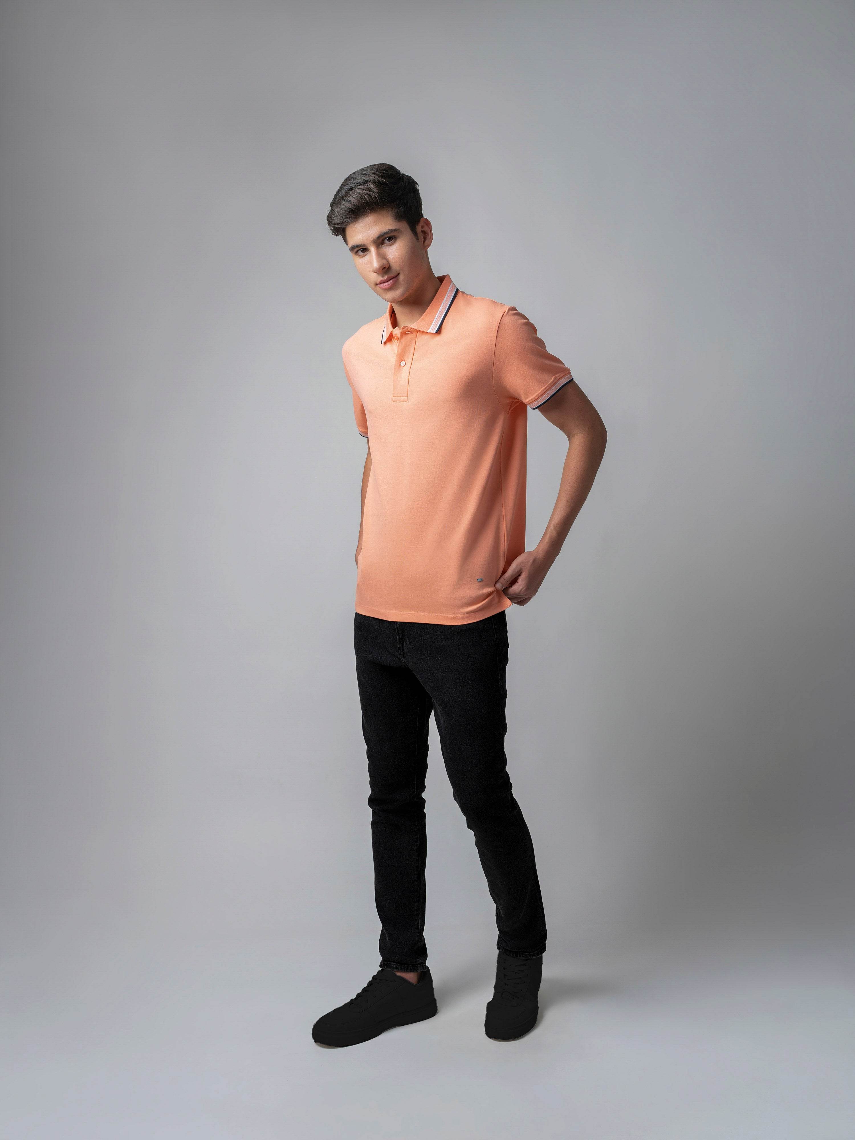 Orange polo tshirt