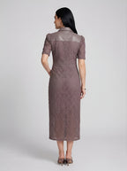 House of S Women's  Noir Utility Lace Dress