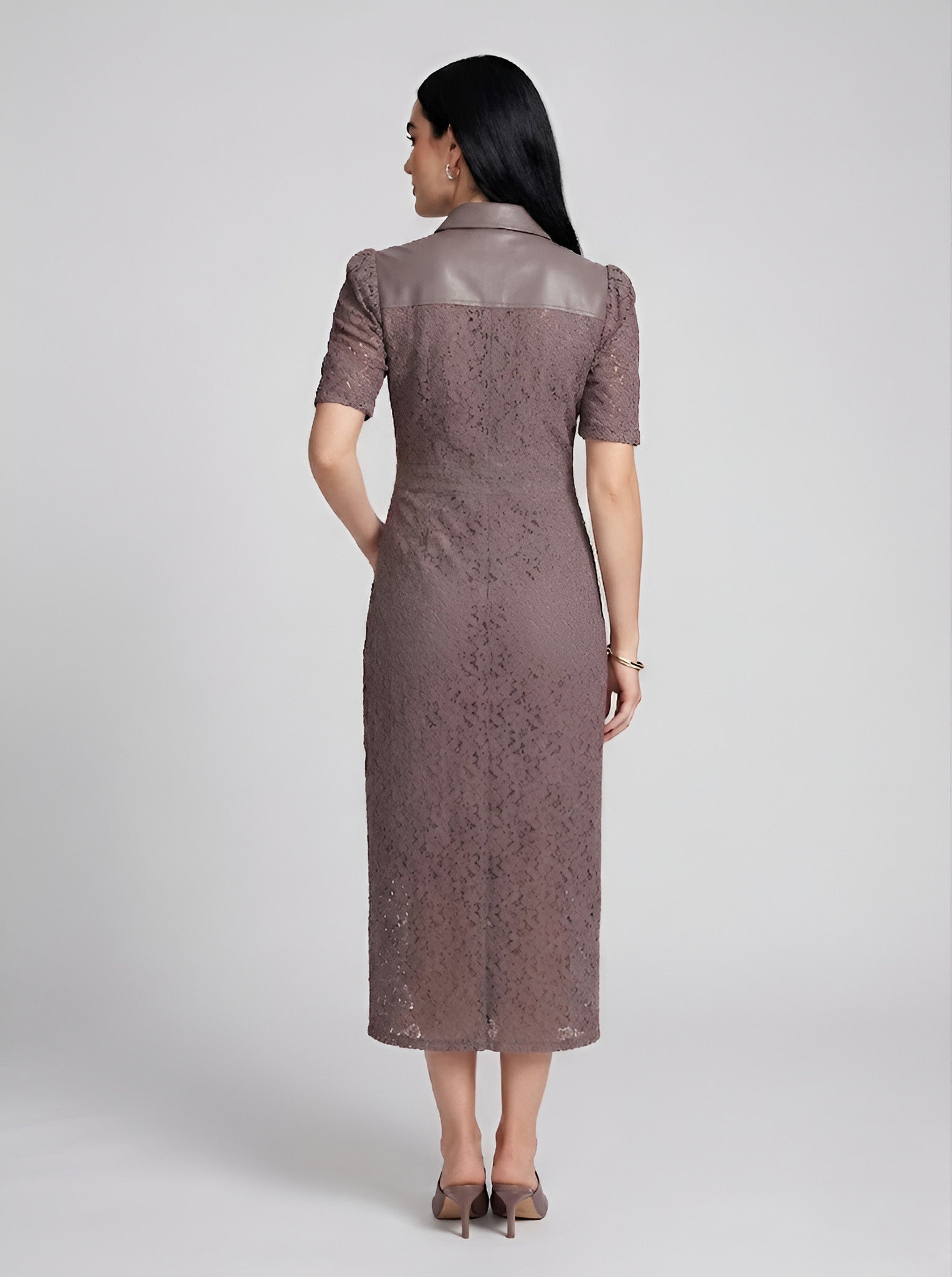 House of S Women's  Noir Utility Lace Dress